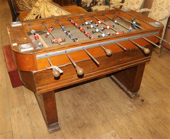 A 1920s French football table W.150cm